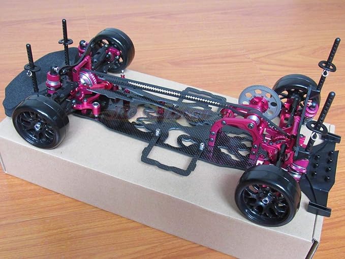 1/10 Alloy &amp Carbon RWD Drift Racing Car Frame Body Kit for Sakura D4