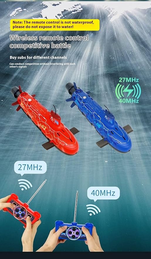 RC Boat Remote Control Seawolf Submarine Diving Racing Ship in Pools Lake Ponds Best Gift for Adults &amp Kids