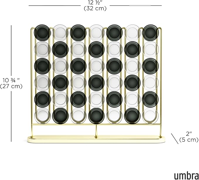Umbra STAX Four-in-a-Row Game Brass