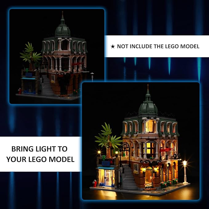YEABRICKS LED Light for Lego-10297 Creator Expert Boutique Hotel Building Blocks Model (Lego Set NOT Included)