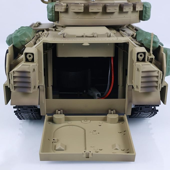 US in Stock 1/16 TD RC Battle Tank Plastic for M2A2 Bradley RC Electric Infantry Fighting Vehicle Model 320°Turret Rotation Light Sound Smoke Unit BB Shooting Airsoft Tank(Basic-Edition)