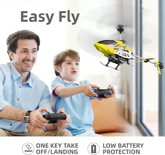 Cheerwing U12 Remote Control Helicopter with Altitude Hold Mini RC Helicopter for Adults Kids One Key take Off/Landing and 2 Batteries