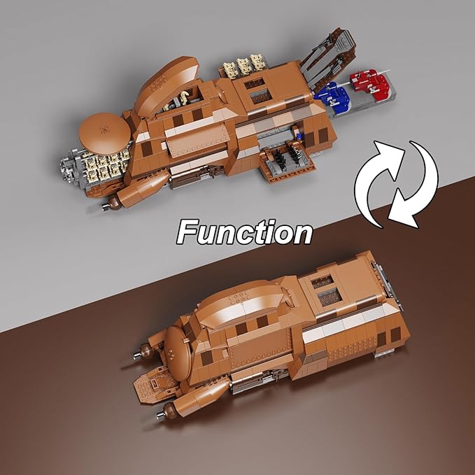 Battle Trade Federation Droid Ship Multi Troop Transport Building Kit Battle Soldiers Troop Carrier with 2 Droidekas &amp 8 Machine GunBuilidng Toy for Kids Ages 12+(1286 Pieces)