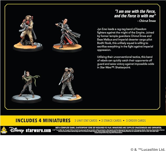 Asmodee Star Wars Shatterpoint This is Rogue One Squad Pack - Tabletop Miniatures Strategy Game for Kids &amp Adults Ages 14+ 2 Players 90 Min Playtime