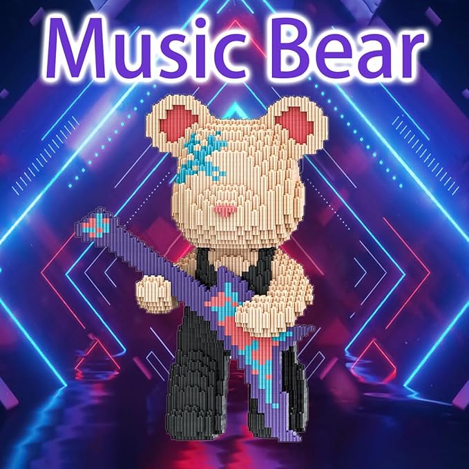 TK Teddy Bear Micro Building Blocks Set(4500Pieces) Winktoys Christmas Bear Building Blocks Gift for Adult and Kid