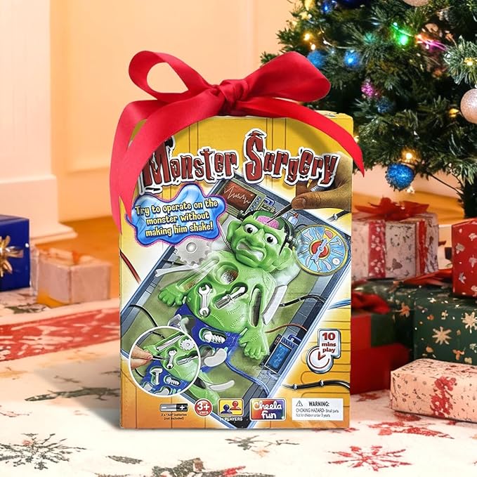 Operated Monster Board Game for Kids Ages 3-8-12 Years Old with Tweezers and Fun Game Pieces Classic Education Board Game for Single or 2 Player Popular Gifts for Kids