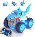 MaxTronic Fast Direct Charging Remote Control Car Rechargeable Amphibious RC Cars with 2.4Ghz 4WD All Terrain Waterproof RC Shark Monster Truck Toys for Boys Girls 3-12 Years