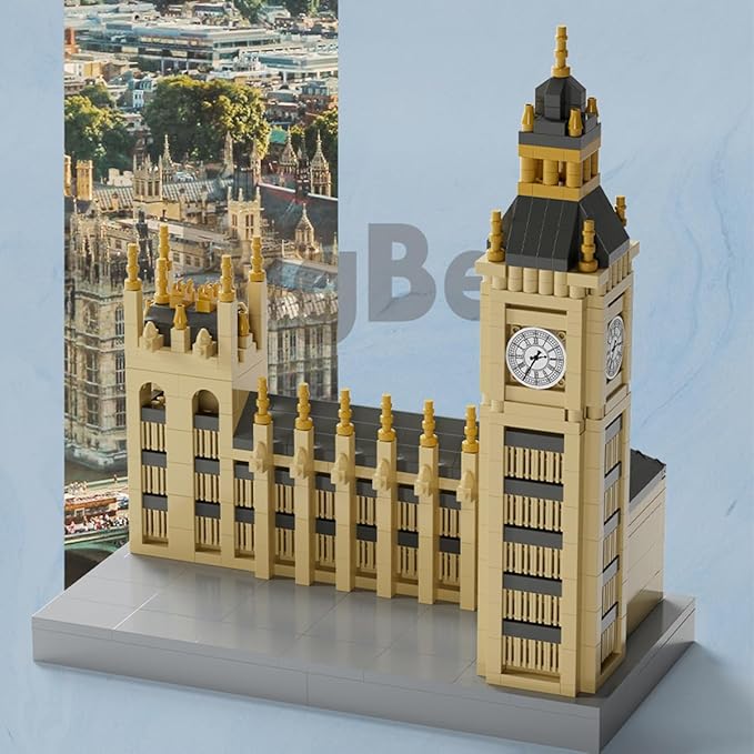 Micro Mini Big Ben Building Block Set Famous Architecture 1017 Pieces Gifts for Kids and Adults