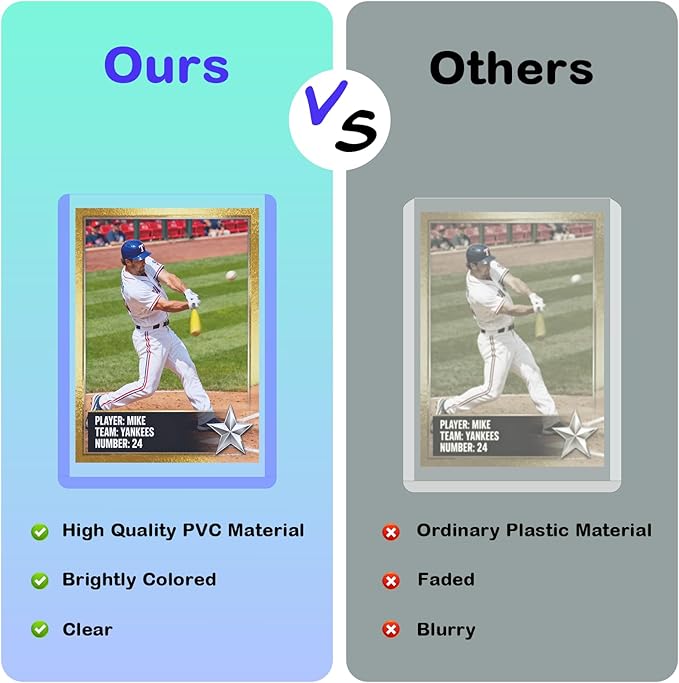 360pt 3x4 Hard Card Sleeves - 25Pcs Hard Plastic Top Loaders Card Sleeves for Trading Cards Top Loader Card Holder Fit for Thick Baseball Basketball Hockey Football Games and Memorbilia Cards