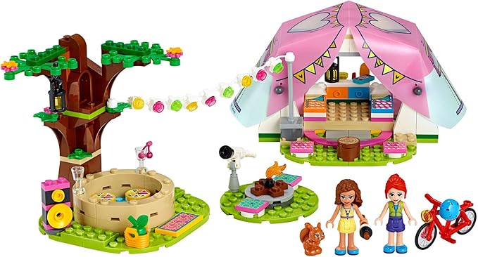 LEGO Friends Nature Glamping 41392 Building Kit Includes Friends Mia a Mini-Doll Tent and a Toy Bicycle (241 Pieces)