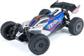 ARRMA RC Car Typhon GROM 4x4 Smart Small Scale Buggy RTR with Battery &amp Charger Blue/Silver ARA2106T1