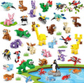30 Packs Animal Party Favors for Kids 810 PCS Mini Animal Building Block Toy Set for Goodie Bag Fillers Classroom Prizes Easter Birthday Children's Day for Boys Girls Student Ages 6+