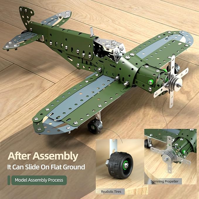 Model Airplane STEM Building Projects Toys - DIY Building STEM Projects Toys for Kids Boys Girls Ages 8-12-16 Assembly Science Kit Model Plane Birthday Gift Toys for Kids Boys 8 9 10 11 12 Years Old