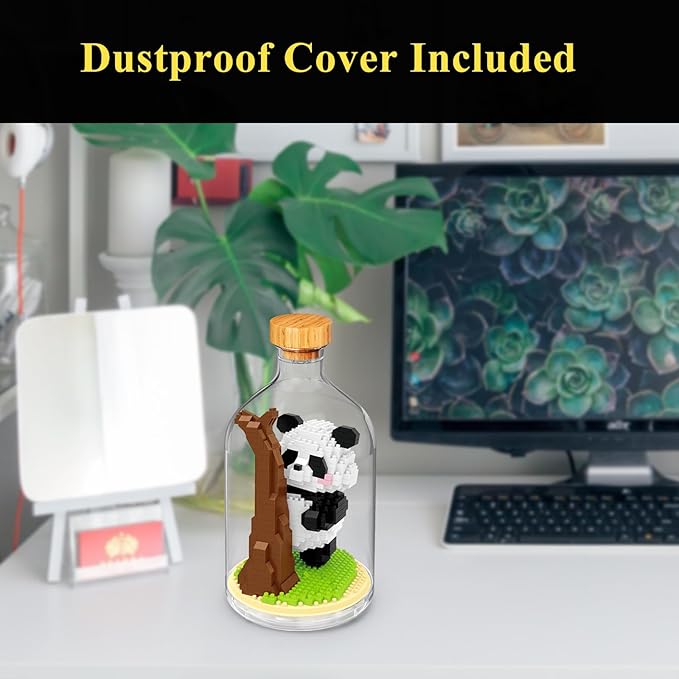Creative Panda Toy Building SetAdult Mini Animal Friend SetParty Favors Gift for FriendsAnimal Lover Office Home Decor Building Block KitNew Year Easter Birthday Gift for Family(Hiding)