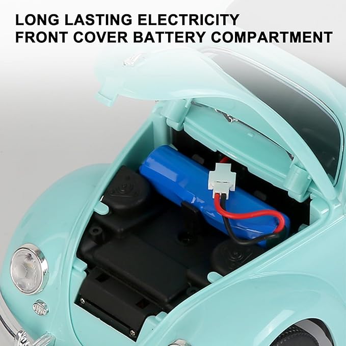 Remote Control Car 1:16 Scale Classic Model Toys Car for Kids 4CH Full Scale Toy Rear Wheel Drive LED High Beam 1950 Model Toys Birthday for Boys Girls