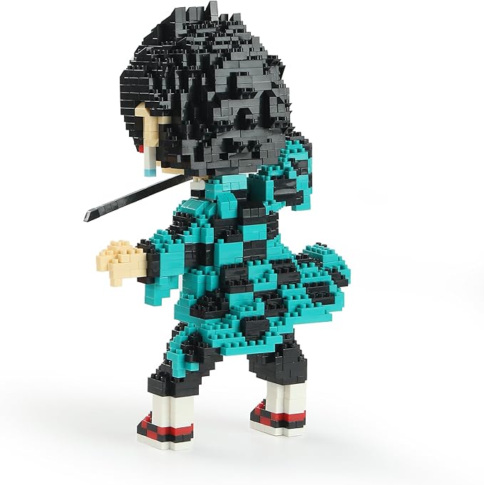 MACTANO Anime Demon Figure Micro Mini Building Set Slayer Tanjiro Kamado Building Block Toy for Adult-1187pcs