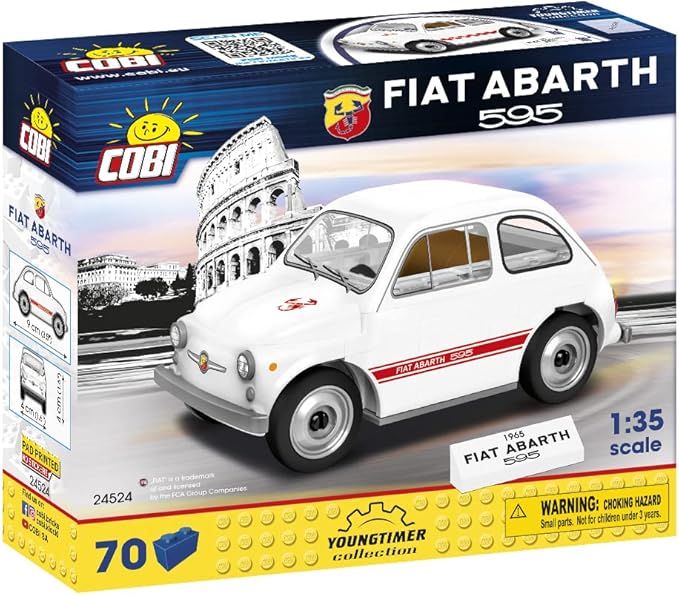 COBI Youngtimer Collection Fiat Abarth 595 Vehicle Building Set 70 Pieces