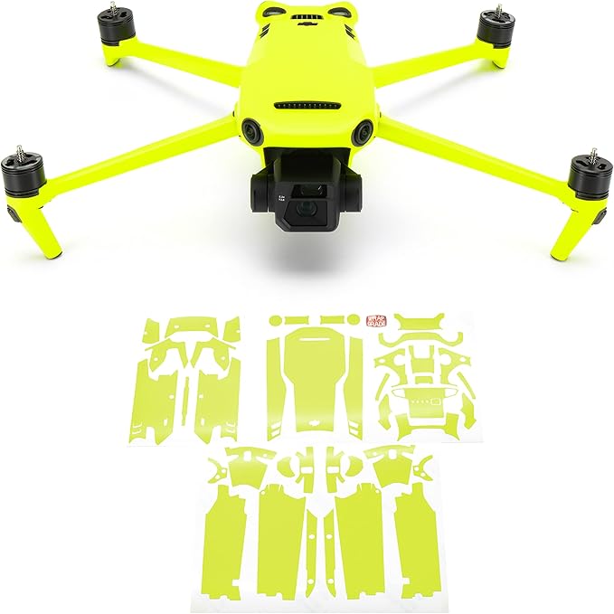 WRAPGRADE Full Skin Stickers for DJI Mavic 3 / Mavic 3 Classic (NEON YELLOW)