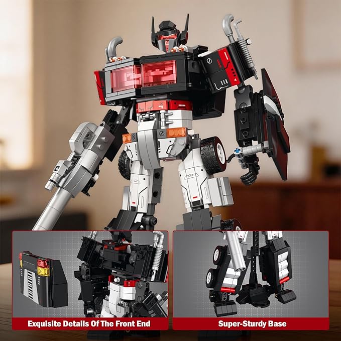 HIGH GODO Transforming Building Set 2 in 1 Transforming Robot and Truck Model Kit for Display or Play Collectible Robots Gifts Toys for Teens Adults 14+ (688 PCS)
