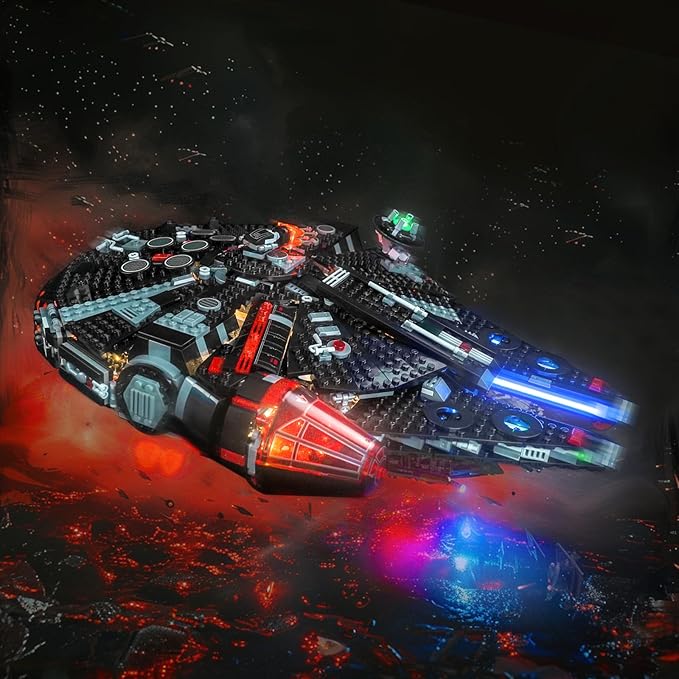 Upgraded Led Light Kit Compatible with Lego Star Wars The Dark Falcon Building Set Lights Decoration Compatible with Lego 75389 Best Gifts for Adults (Model Not Included)
