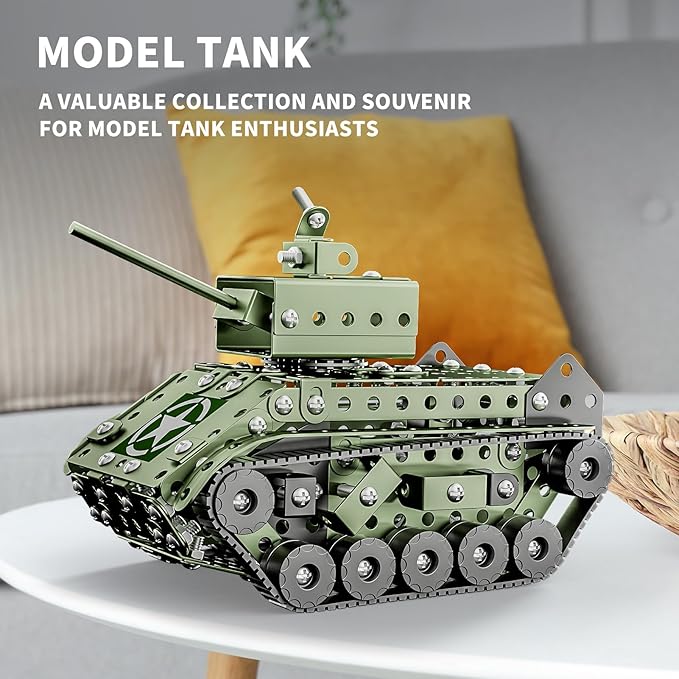 Lucky Doug STEM Building Projects Model Army Tank Set - 284 Pieces STEM Project Building Toys for Kids Ages 8-12 Assembly Science Kit Educational Toys Gift for Kids Boys 7 8 9 10 11 12-16 Years Old