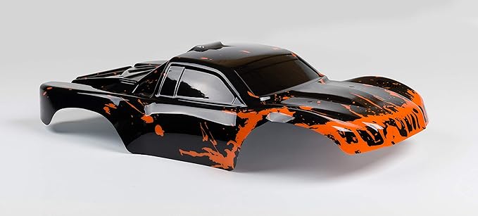 SummitLink Compatible Custom Body Muddy Orange Over Black Replacement for 1/10 Scale RC Car or Truck (Truck not Included) SS-BR-02