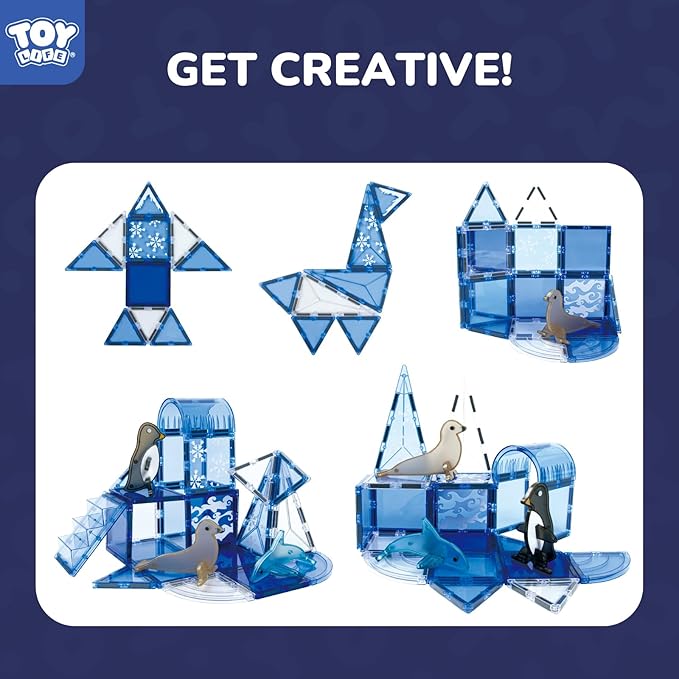 TOY Life Magnetic Tiles for Kids Ages 4-8 Magnetic Toys for Toddlers 3+ Magnet Tile Building Toy for Kids Ages 3-5 Magnet Building Tiles Toddlers Preschool