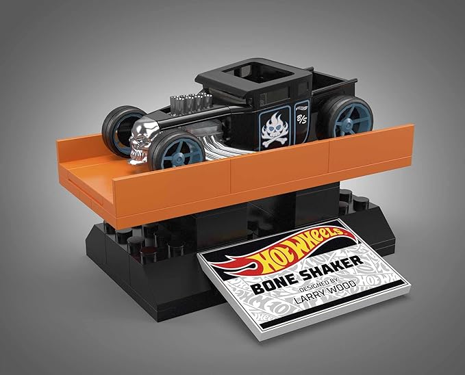 MEGA Hot Wheels Vehicle Building Toy Collectible for Adults 1:18 Scale Bone Shaker with Die Cast Model for Fans and Collectors HBD50