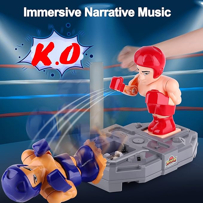 iPlay iLearn Electronic Boxing Toys RC Fighting Robots Kid Board Games Wrestling Battle Bots Interactive Punching Boxer Indoor Sports Playset Cool Birthday Gift 3 4 5 6 7 8-12 Year Old Boy Teen