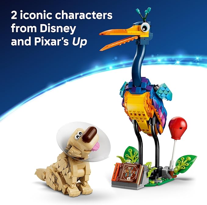 LEGO Disney and Pixar Kevin &amp Dug Building Toy - 'Up' Movie Set for Girls &amp Boys Ages 9+ - Disney Gift for Kids &amp Fans - Kids Bedroom or Desk Decor - 43290