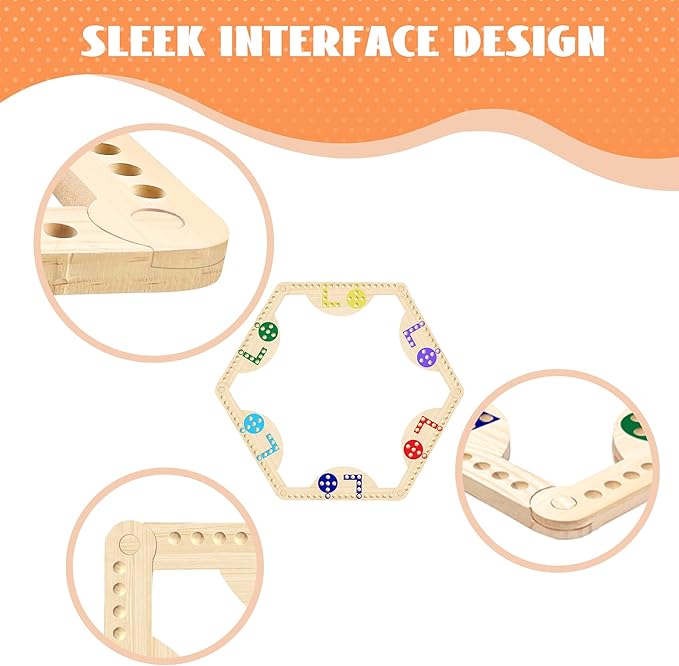 Solid Wood Marbles and Jokers Board Game: Versatile Family Entertainment for 2-8 Players Featuring Interlocking Game Boards Multiple Colors Marbles and Card Decks Ideal for Parties and Game Nights
