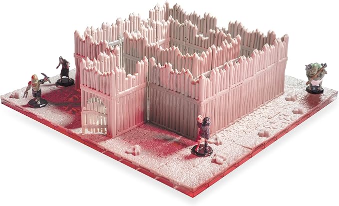 Monster Adventure Terrain 3D Interchangeable Builder System - 195pc PAINTABLE Palisade w Base- Build Modular Worlds in a Snap &amp Elevate Your Campaign- Compatible with DND Dungeons &amp Dragons