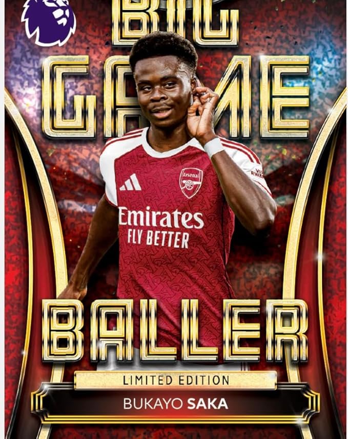 Premier League 2026 new - One Random Mega Tin - 40 Cards Including 3 Exclusive LE 25/26 Soccer Cards + Bundle with Hassential Sticker Premier League Soccer Cards