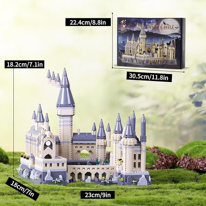 2680PCS Harry Pot Magic Castle Micro mini Building Blocks Toys SetsCreative Ideals Hog Tower Building Sets Best Gift for 14+ Boys Girls or Adults