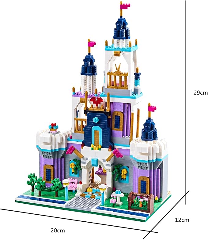 Architecture Micro Blocks Building Castle Sets2800+ PCS Mini Bricks Building Blocks for Adults and TeensDream Castle