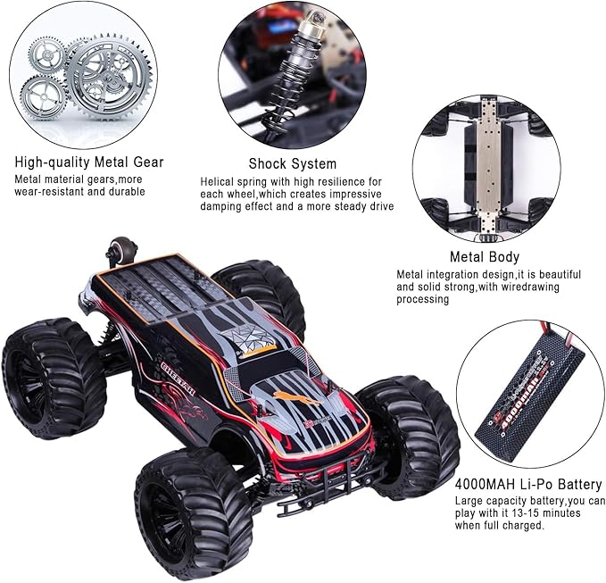 JLBRACIGRC 1/10 RTR Brushless Fast RC Cars for AdultsMax 80+KM/H Hobby Electric Off-Road Monster TruckWaterproof High Speed Remote Control CarRC Truck 4x4 All Terrain Off Road Gift