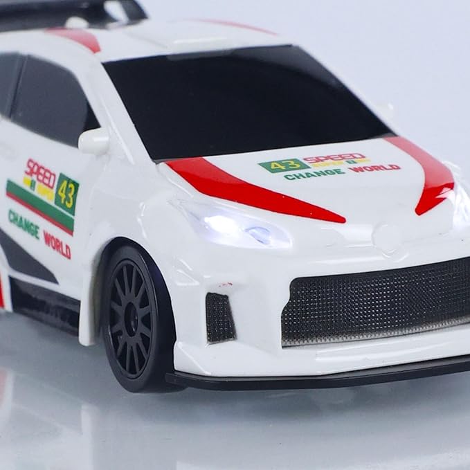 2.4GHz 1:43 Full Scale RC Drift Car High Speed 15km/h Speed 4WD RTR Mini Car 3-Speed Modes Multifunctional Lights Gyroscope Hobby Grade Model for Christmas Birthday Gift