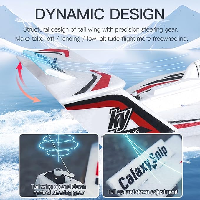 GoolRC RC Plane 3CH Remote Control Airplane for Water Land &amp Air Amphibious Triphibian RC Aircraft 2.4GHz Seaplane Glider RC Floatplane with 6-Axis Gyro &amp 2 Batteries for Adults