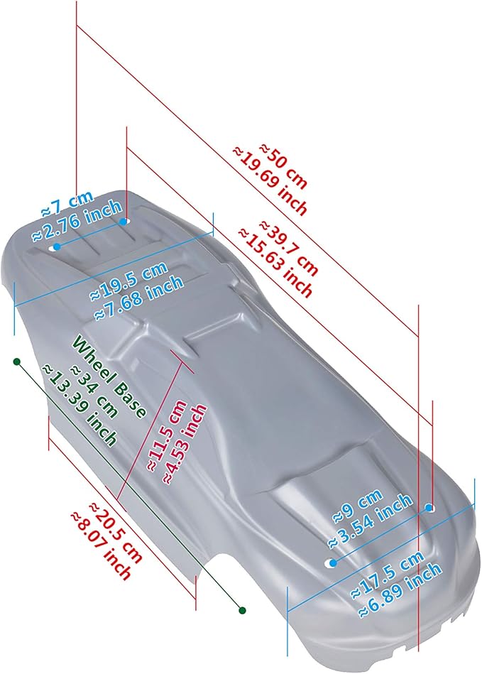 SummitLink Custom Body Police Style Compatible for E-Revo 1/10 Scale RC Car or Truck (Truck not Included) ER-PB-01