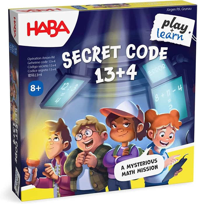 HABA Secret Code 13+4: Math Games for Kids 8-12 Learning Games for Classroom or Family Night A Fun Strategy Activity for Multiplication &amp Math Practice