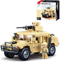 Off-Road Military Vehicle Set Inspired by WW2 Army Toys Model Kit with 2 Action Soldier Minifigures Gifts for Boys and Girls Aged 6-12 Compatible with Lego Set 265 PCS