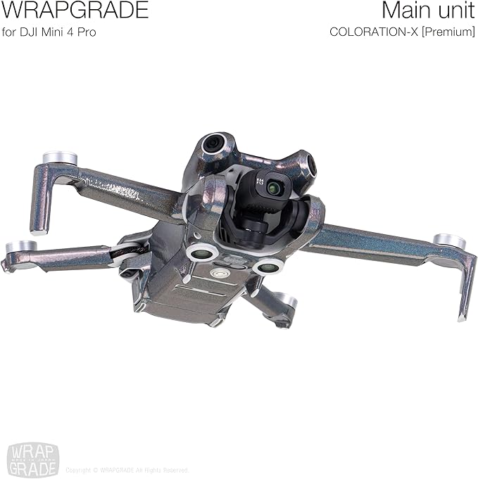 WRAPGRADE Skin Stickers Compatible with DJI Mini 4 Pro | Full Wrap (Coloration-X)