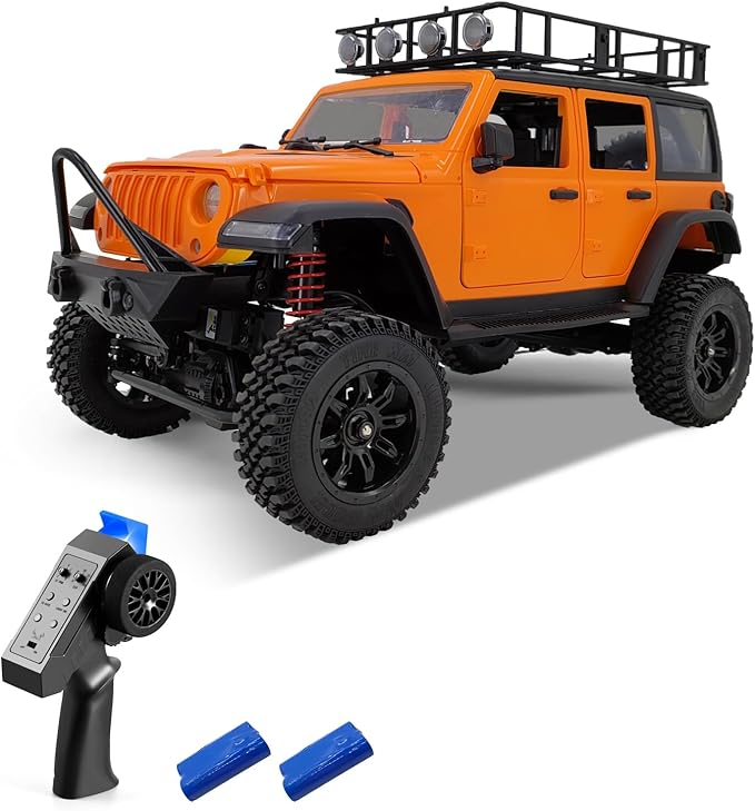 GoolRC 1:12 Scale 4 Wheel Drive Remote Control Car Off-Road Truck with Lights 2.4G Remote Control Crawler