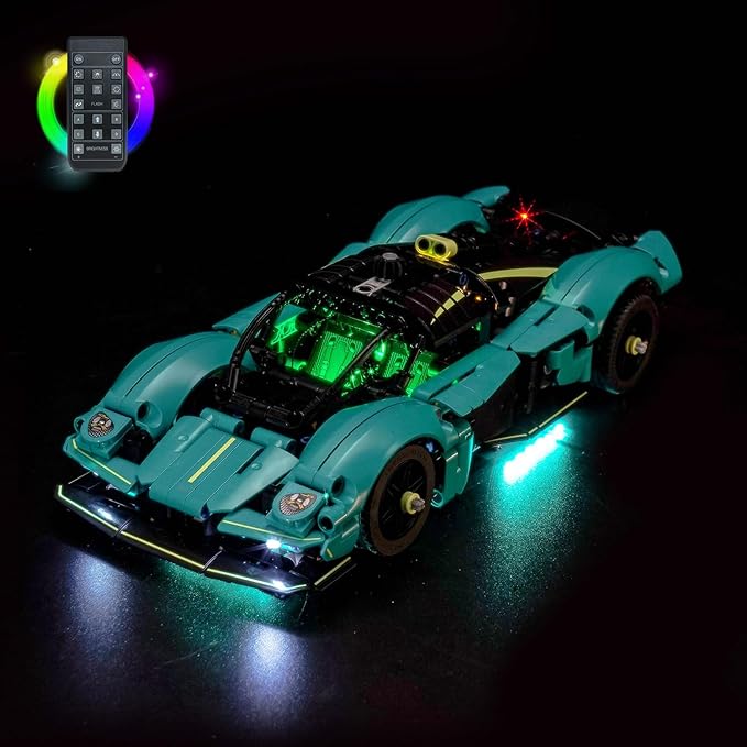 BrickBling LED Light Kit Compatible with Lego Technic Aston Martin Valkyrie 42208 - Not Come with Car (RC Version Light)