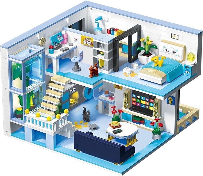 Friends House Building Block Set Pets Collection Small Brick Model Set Creative Mini Toy Building Sets Children’s Day Birthday for Teens Kids Boys Girls 8+ 1235 PCS