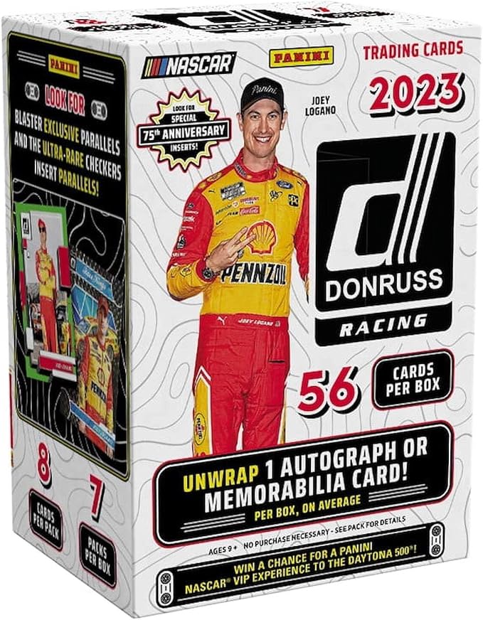 2023 Panini Donruss Racing Factory Sealed 7 Pack Blaster Box - 56 NASCAR Trading Cards