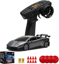 YONCHER Mini RC Drift Car with Gyro 1:43 4WD Full Proportional Remote Control Car Professional High Speed Drift RC Cars with Turn Signal Lights Racing Toy for Adults Kids Boys Gray