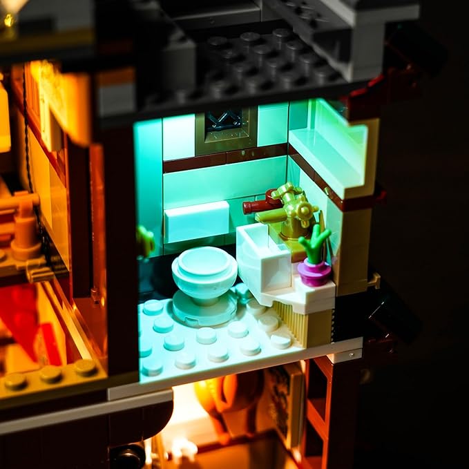 Upgraded Led Light Kit for Lego Family Reunion Celebration Building Set Remote Version Compatible with Lego 80113 (Model Not Included)