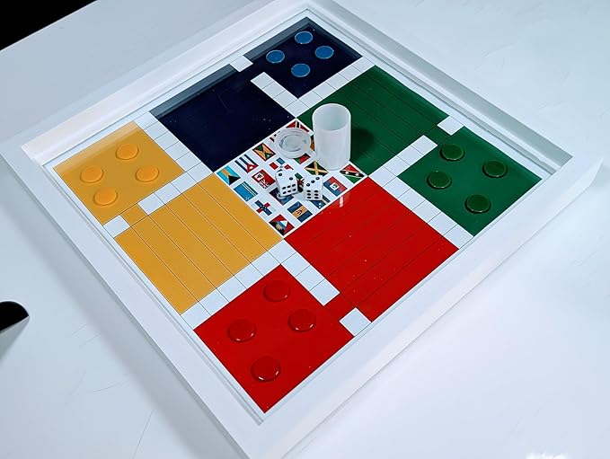 Real Glass Top Game Board with Chess Checkers Backgammon Ludo (Caribbean &amp Indian) Chausar Pachisi Tic-Tac-Toe Snakes and Ladders and a Drinking Dice Board Game.