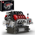 Mould King 10227 V8 Engine Model Kit 787+Pcs Mini V8 Engine Kits that Runs Build Your Own Car Model Engine with Gearshift &amp Motor Building Blocks for Adults DIY Construction Engineering Toy